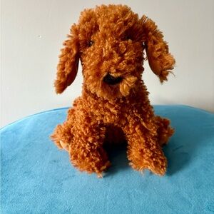 Jellycat Cooper Doodle Rare and Retired  Curly Plush Dog - Rust Brown